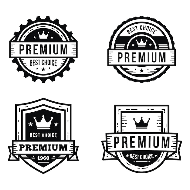 Free Vector premium logo design