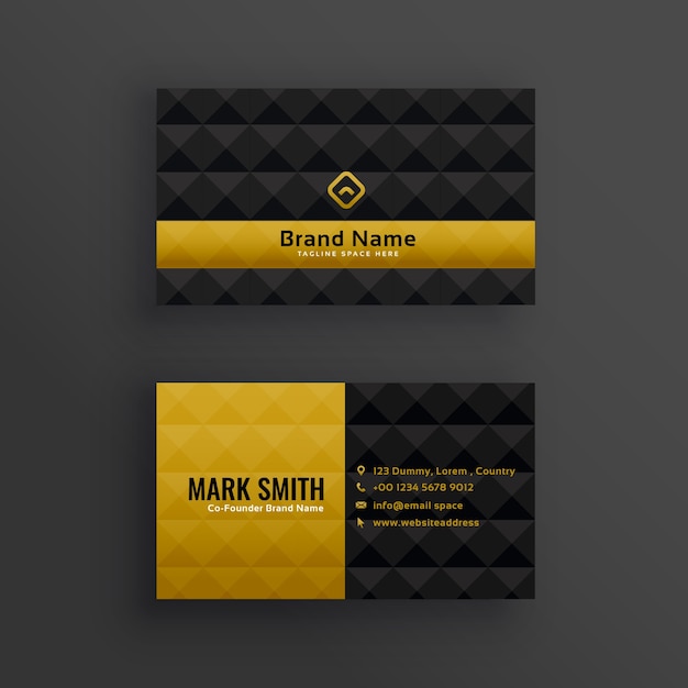 premium luxury business card design with diamond pattern