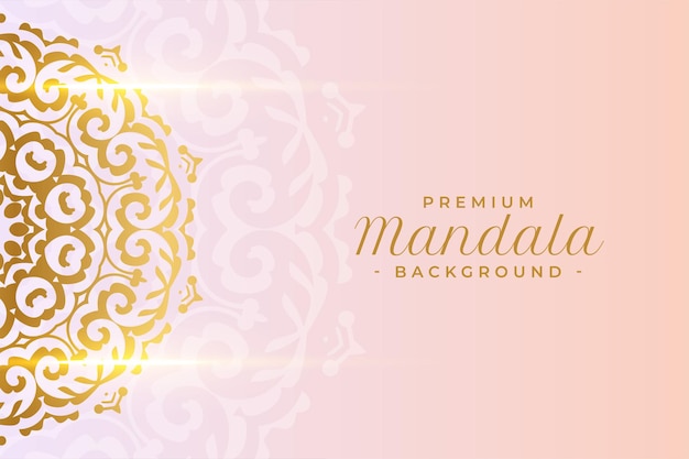 Free vector premium mandala pattern background for wedding or invitation backdrop design