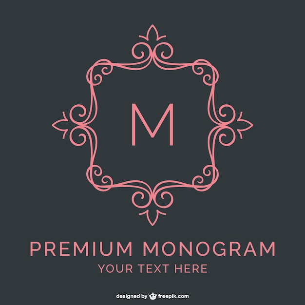 Free vector premium monogram template