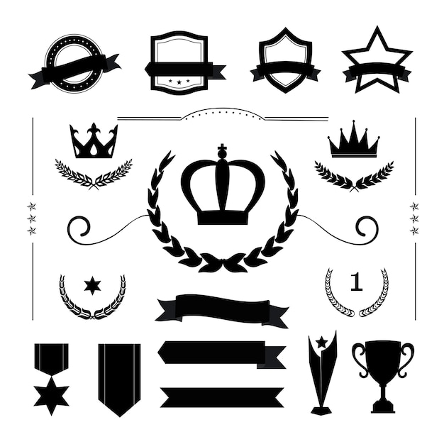 Free vector premium quality badge and banner collection vectors