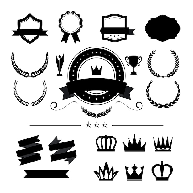 Free vector premium quality badge and banner collection vectors