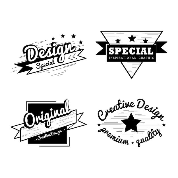 Free Vector premium quality badge vector set