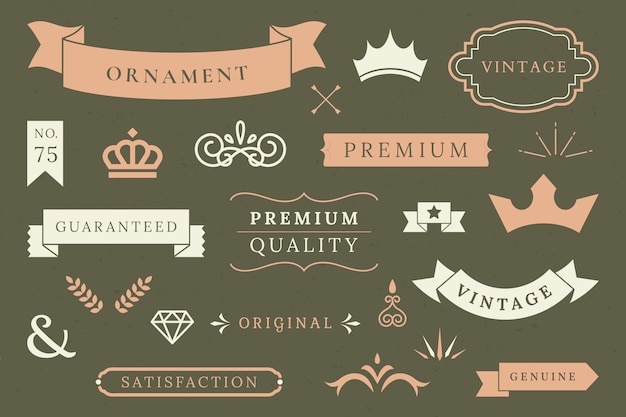 Free Vector premium quality banner collection