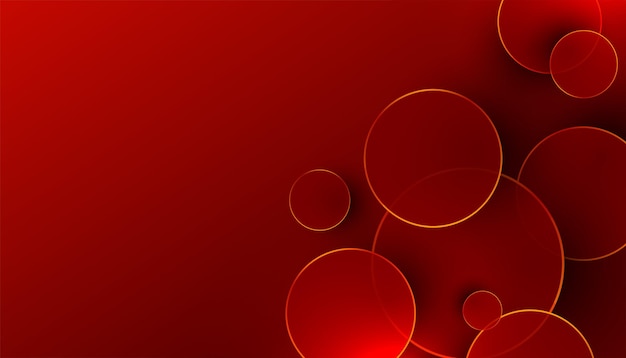 Free Vector premium round golden frame on red background design