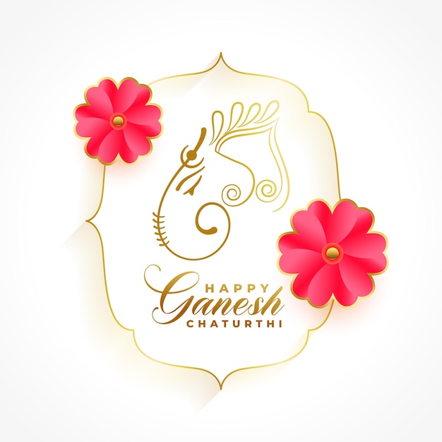 Free vector premium style ganesh chaturthi religious background for social media post