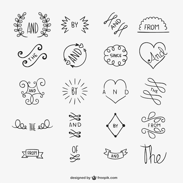 Free Vector prepositions collection