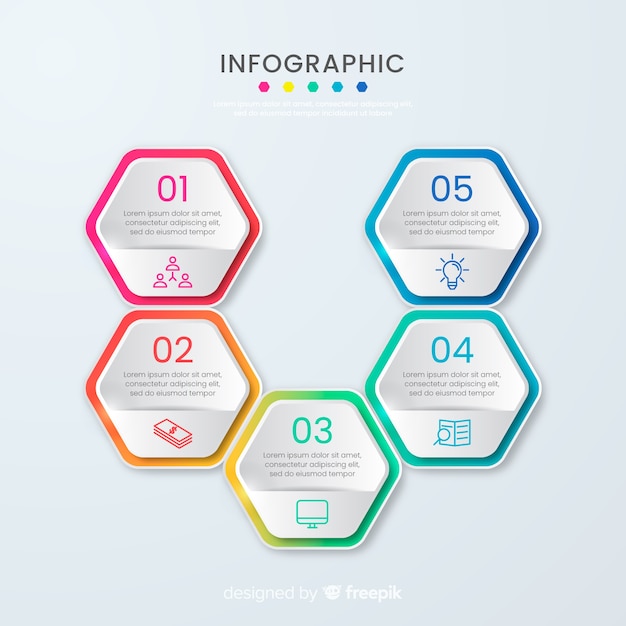 Presentation business honeycomb infographic template