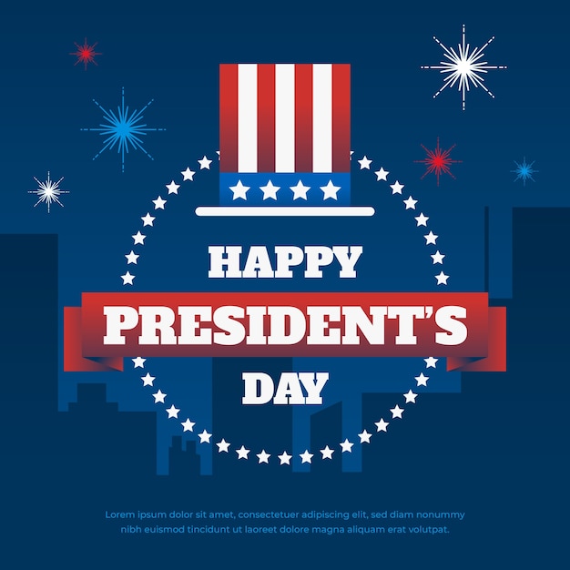 President day concept in flat design