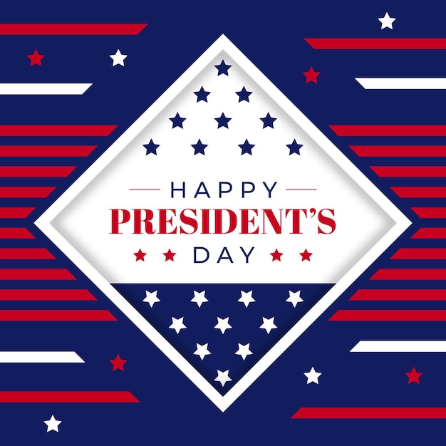 Free Vector president's day event greeting