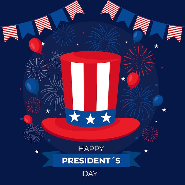 Free vector presidents day concept in flat design