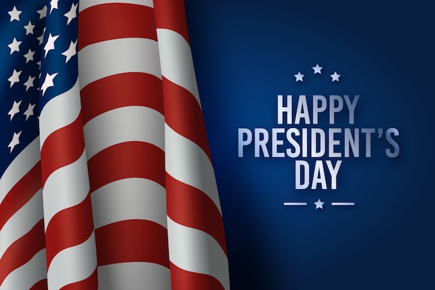 Free vector presidents day with american flag