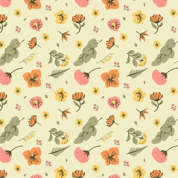 Pressed flowers pattern