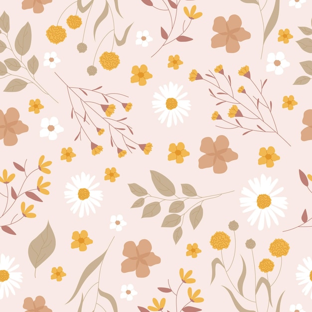 Pressed flowers pattern