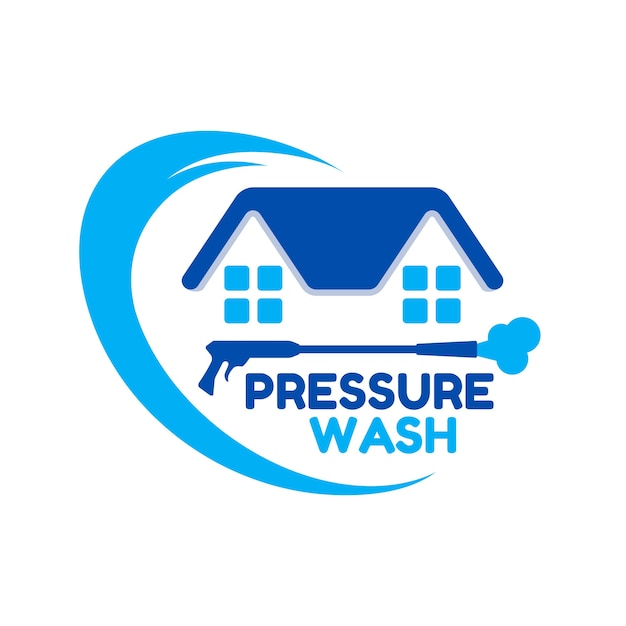 Free vector pressure washing logo template