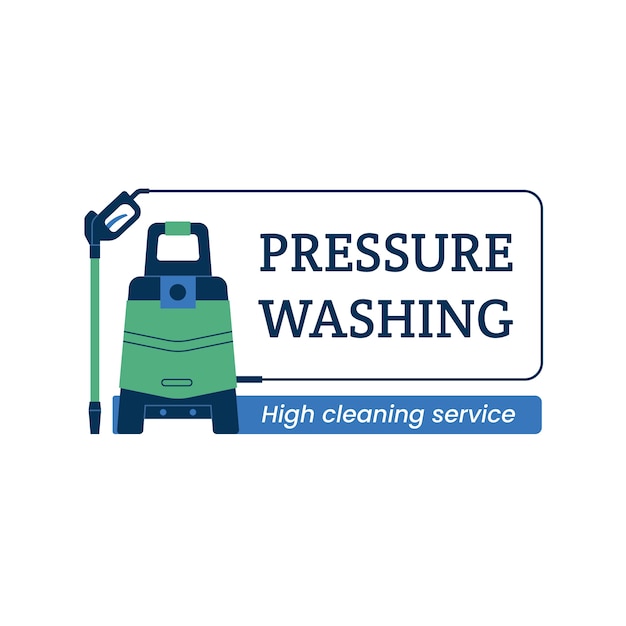 Free vector pressure washing logo template