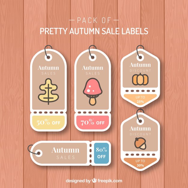 Pretty autumn sale labesl