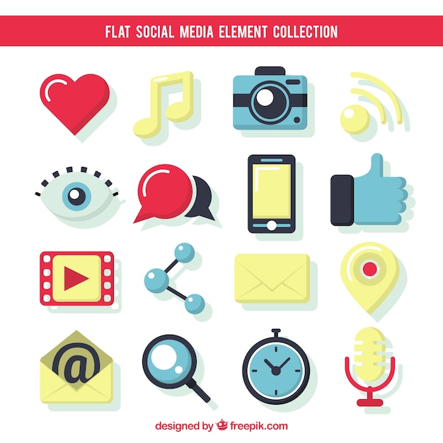 Pretty flat elements of social media