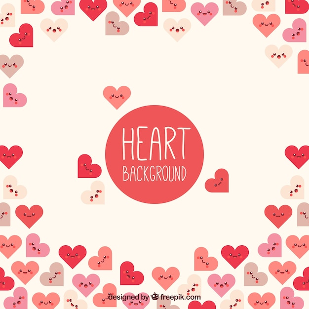 Pretty hearts background