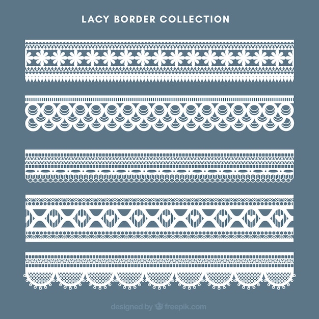 Pretty lace decorative borders