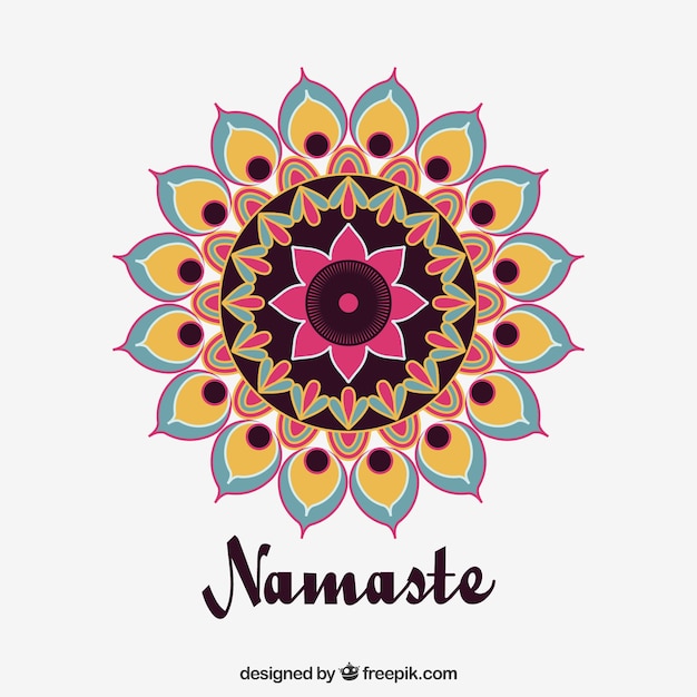 Free Vector pretty mandala namaste background