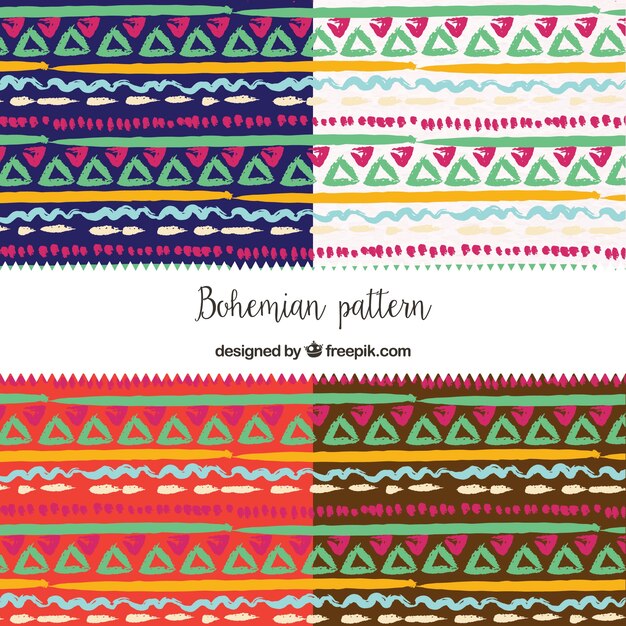 Pretty patterns ethnic watercolor shapes