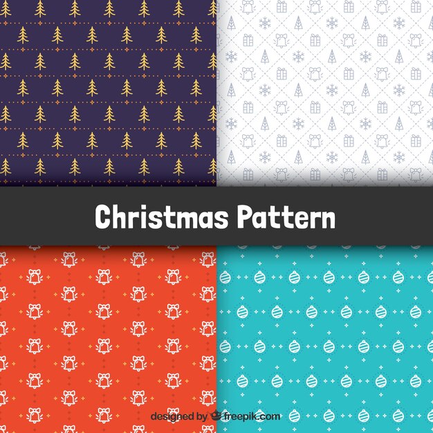 Pretty patterns set of christmas