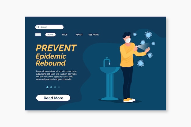 Prevent epidemic rebound landing page template