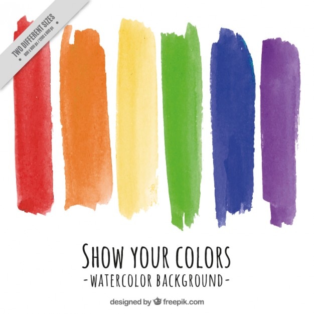 Free Vector pride day background with watercolor brush strokes