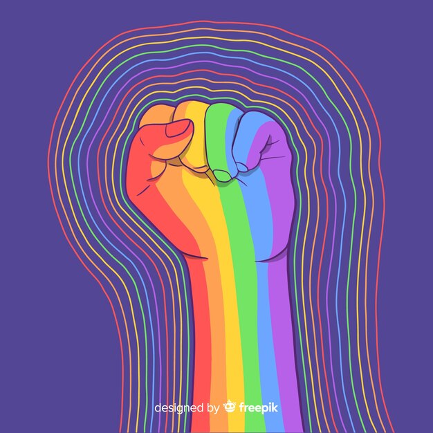 Free vector pride day concept