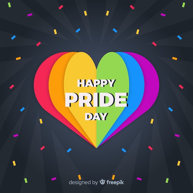 Free Vector pride day concept