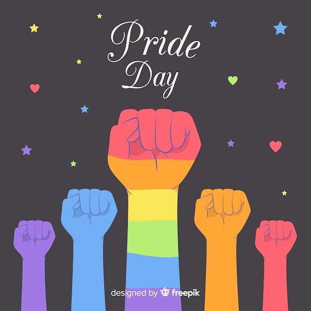 Free Vector pride day concept