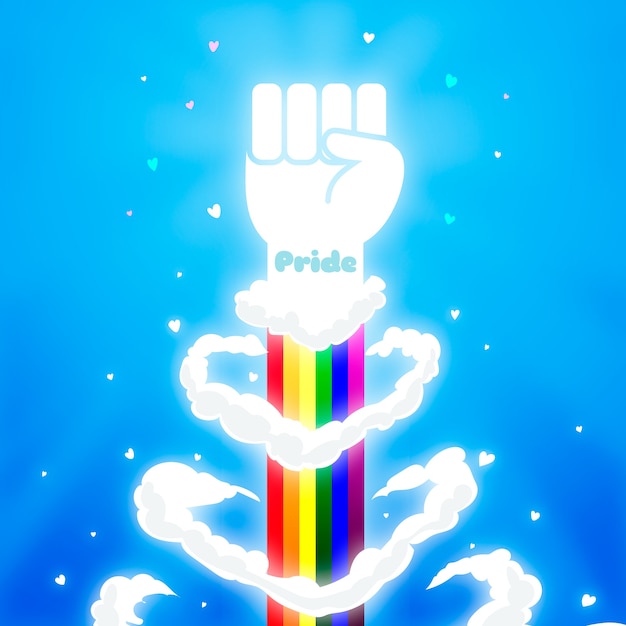 Free vector pride day concept