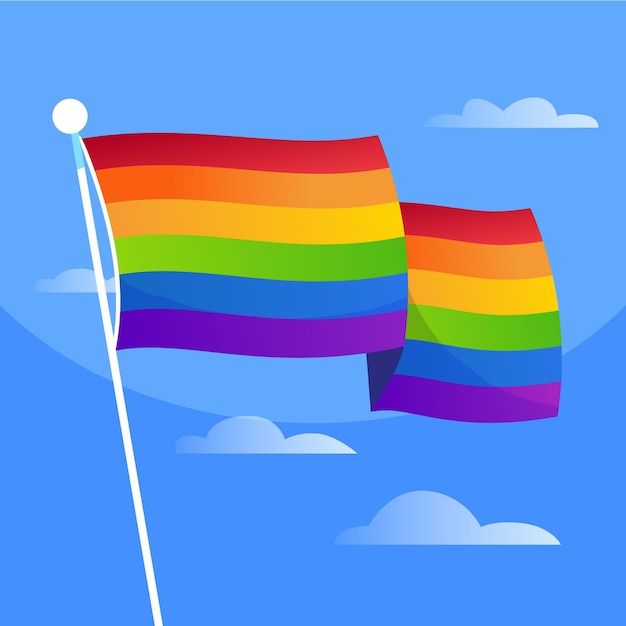 Free vector pride day flag design