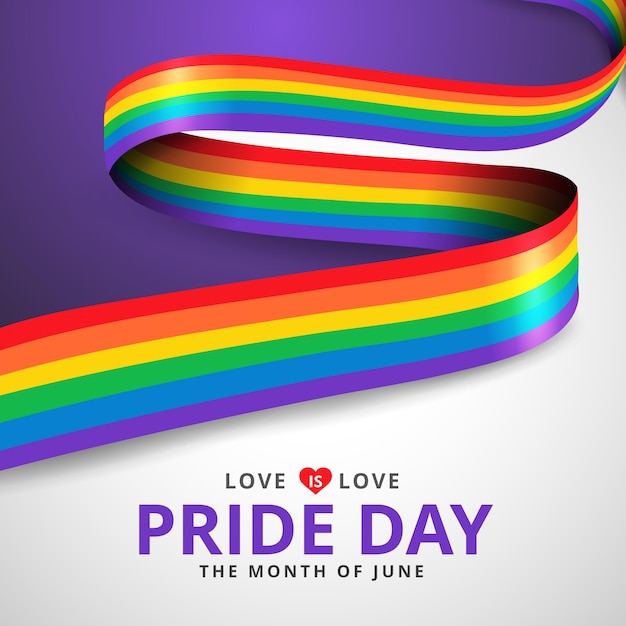 Free Vector pride day flag theme