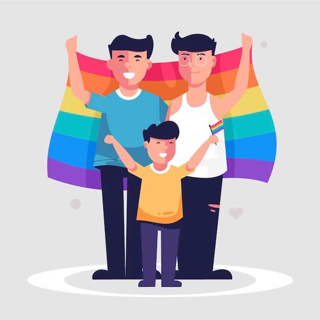 Free Vector pride day illustrated concept