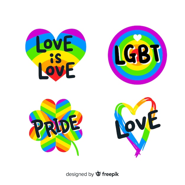 Pride day labels collection