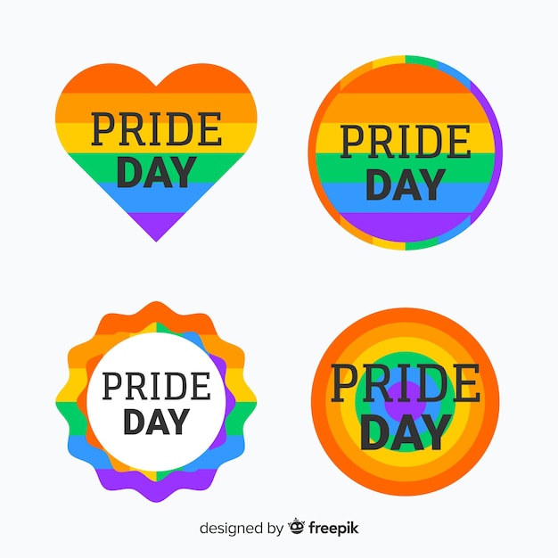 Pride day labels collection