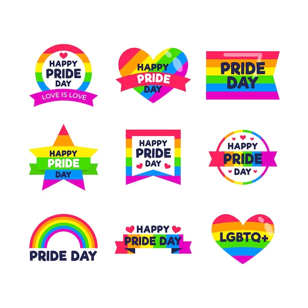 Pride day labels style