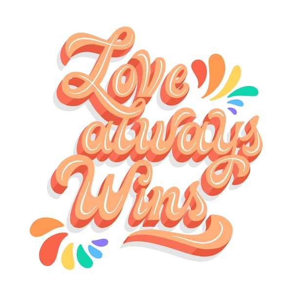 Pride day lettering background