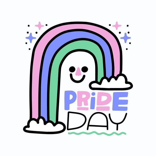 Pride day lettering style