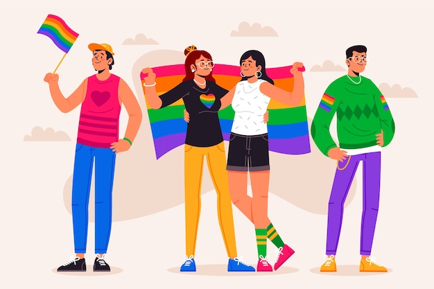 Pride day people concept