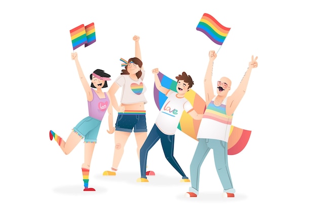 Pride day people concept