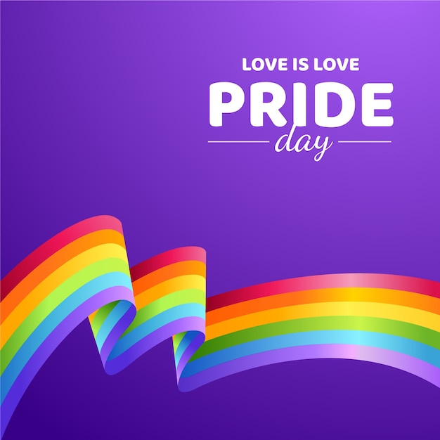 Pride day with flag concept