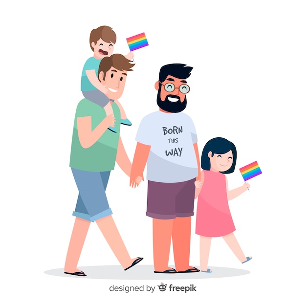 Free Vector pride day