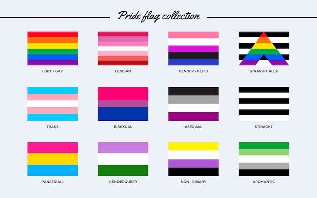 Free vector pride flag collection