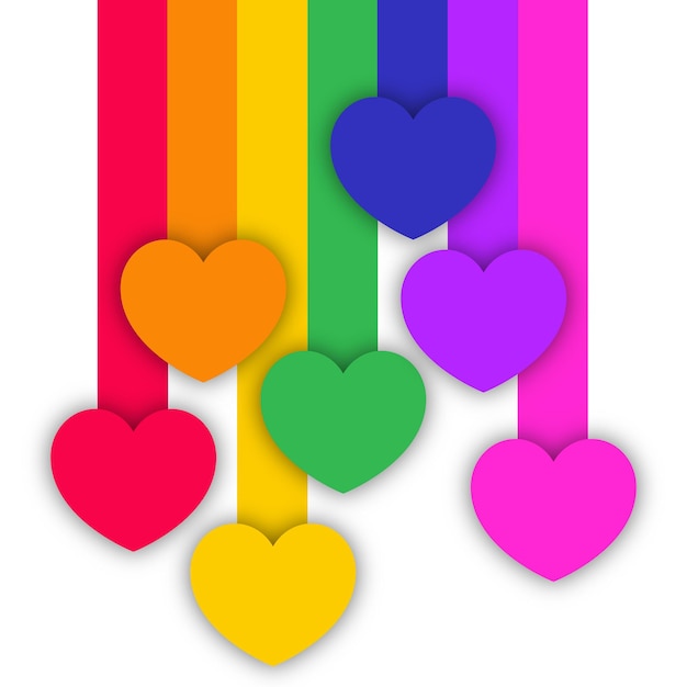 Free Vector pride heart lines