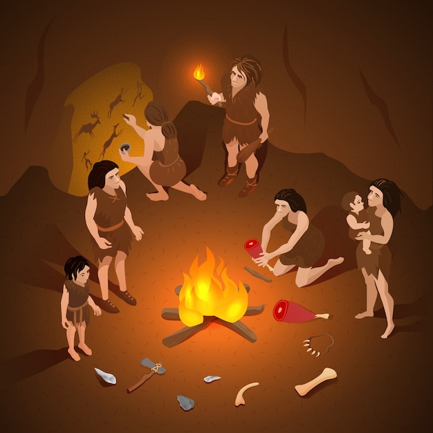 Primitive ancient people life