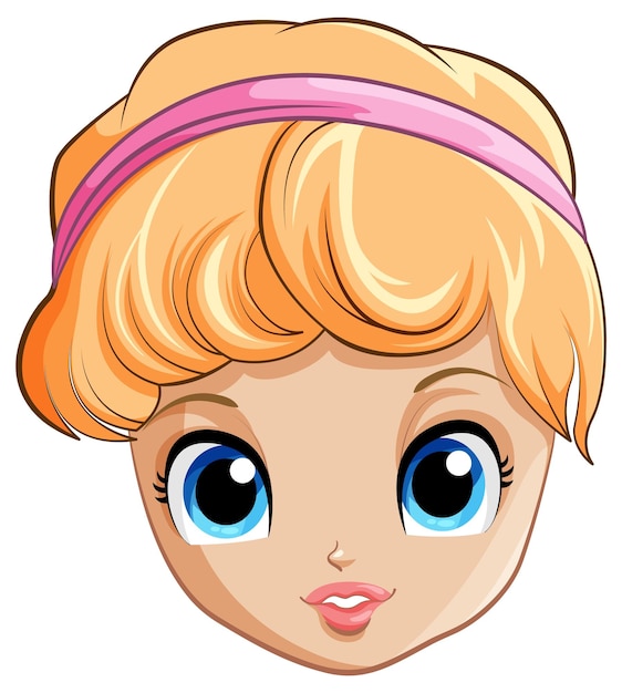 Free vector princes head cartoon isolated