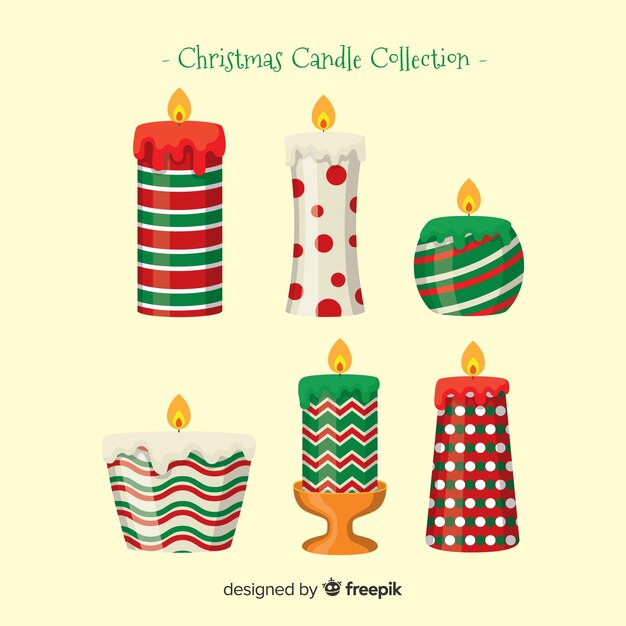 Printed christmas candle collection